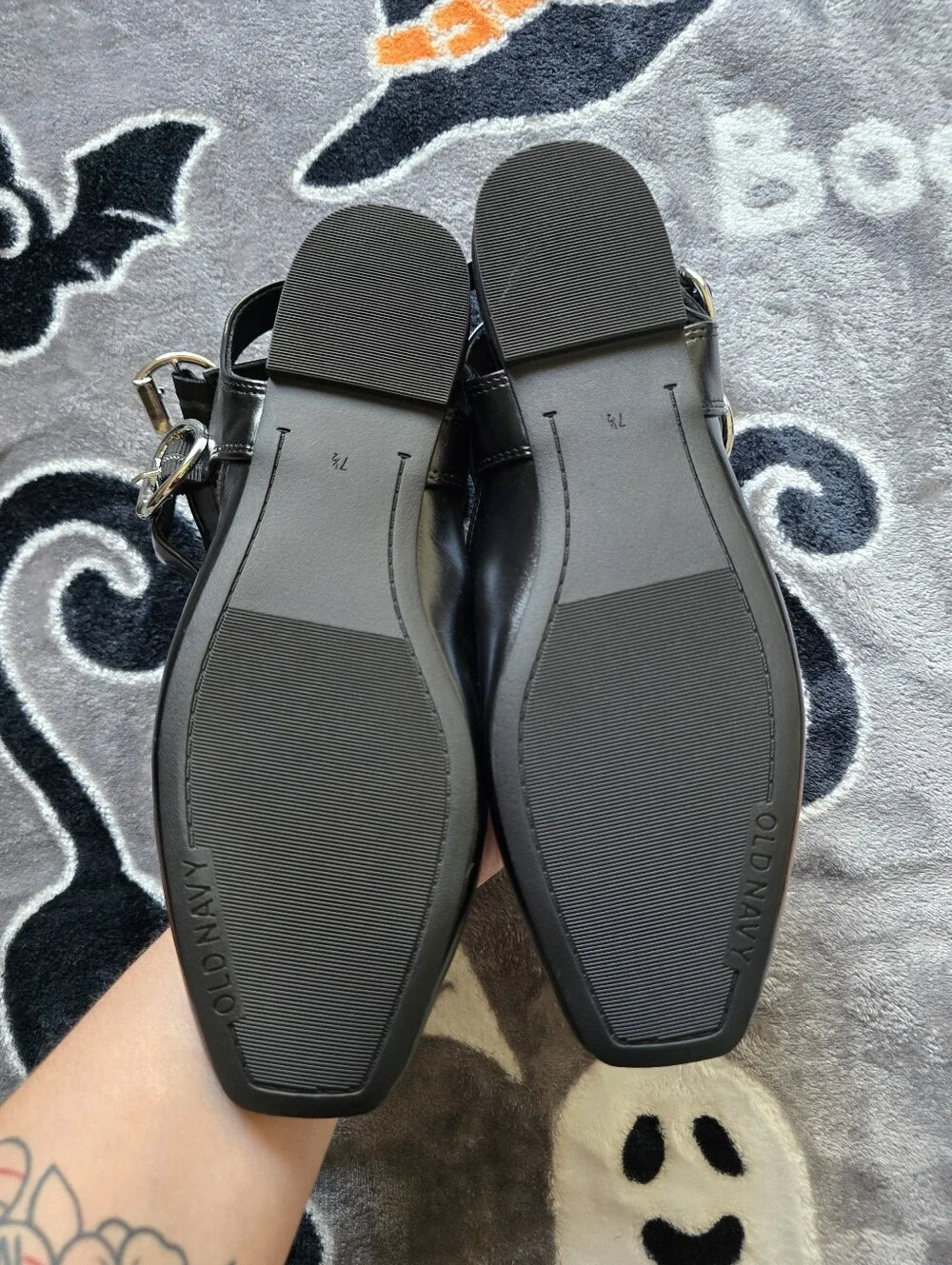 Old Navy Double Buckle Flats Sandals Size 7.5 Women